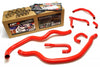 HPS Honda 06-09 S2000 High Temp Reinforced Silicone Radiator and Heater Hose Kit Coolant OEM Replacement - Red