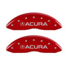 MGP 4 Caliper Covers Engraved Front Acura Engraved Rear MDX Red finish silver ch - Jerry's Rodz