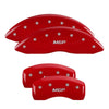 MGP 4 Caliper Covers Engraved Front Acura Engraved Rear MDX Red finish silver ch - Jerry's Rodz