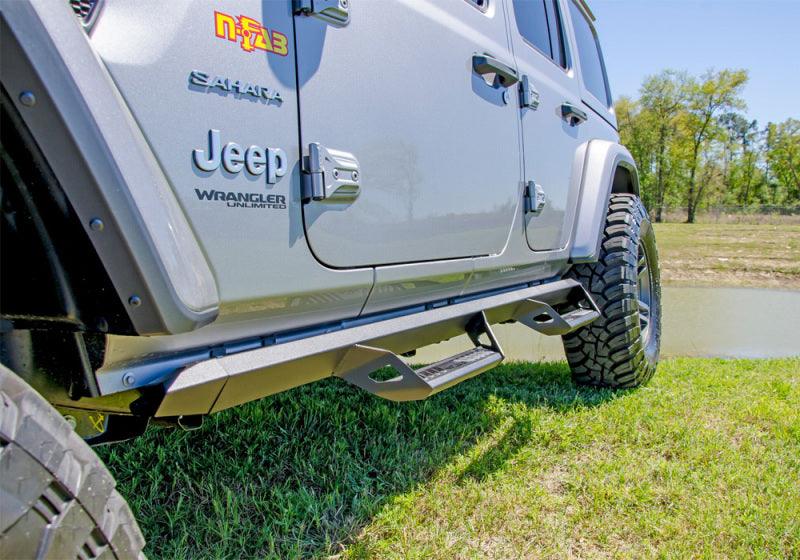 N-Fab Predator Pro Step System 2018 Jeep Wrangler JL 4 Door SUV - Tex. Black - Jerry's Rodz