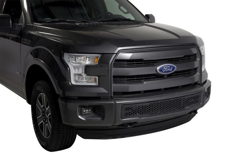 Putco 15-17 Ford F-150 - Stainless Steel Black Punch Design Bumper Grille Inserts - Jerry's Rodz