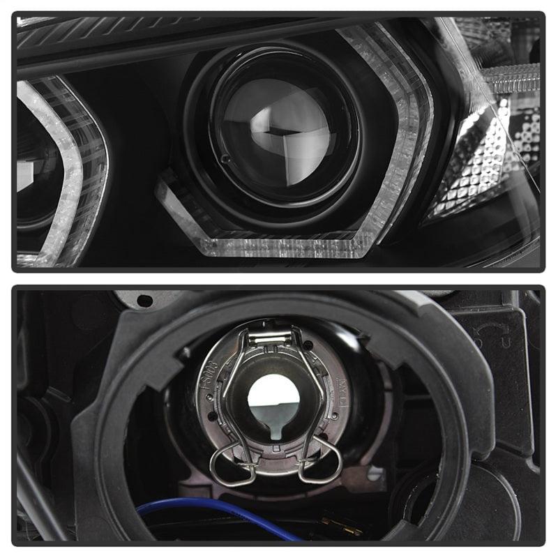 Spyder 12-14 BMW F30 3 Series 4DR Projector Headlights - LED DRL - Black (PRO-YD-BMWF3012-DRL-BK) - Jerry's Rodz