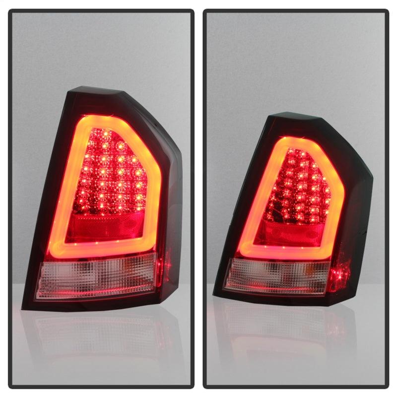 Spyder Chrysler 300C 08-10 V2 Light Bar LED Tail Lights - Red Clear ALT-YD-C308V2-LED-RC - Jerry's Rodz