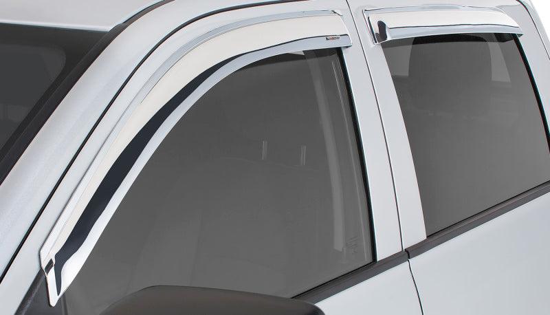 Stampede 2019 Chevy Silverado 1500 Crew Cab Pickup Tape-Onz Sidewind Deflector 4pc - Chrome - Jerry's Rodz