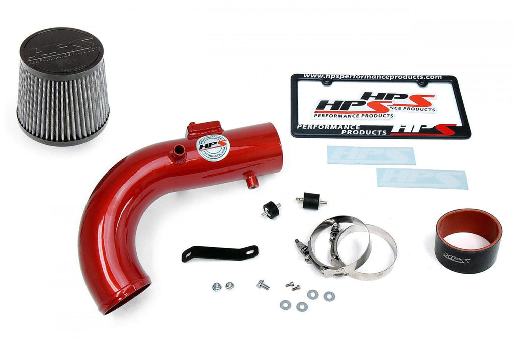 HPS Red Shortram Air Intake Kit Cool Short Ram SRI High Flow Filter 827-508R