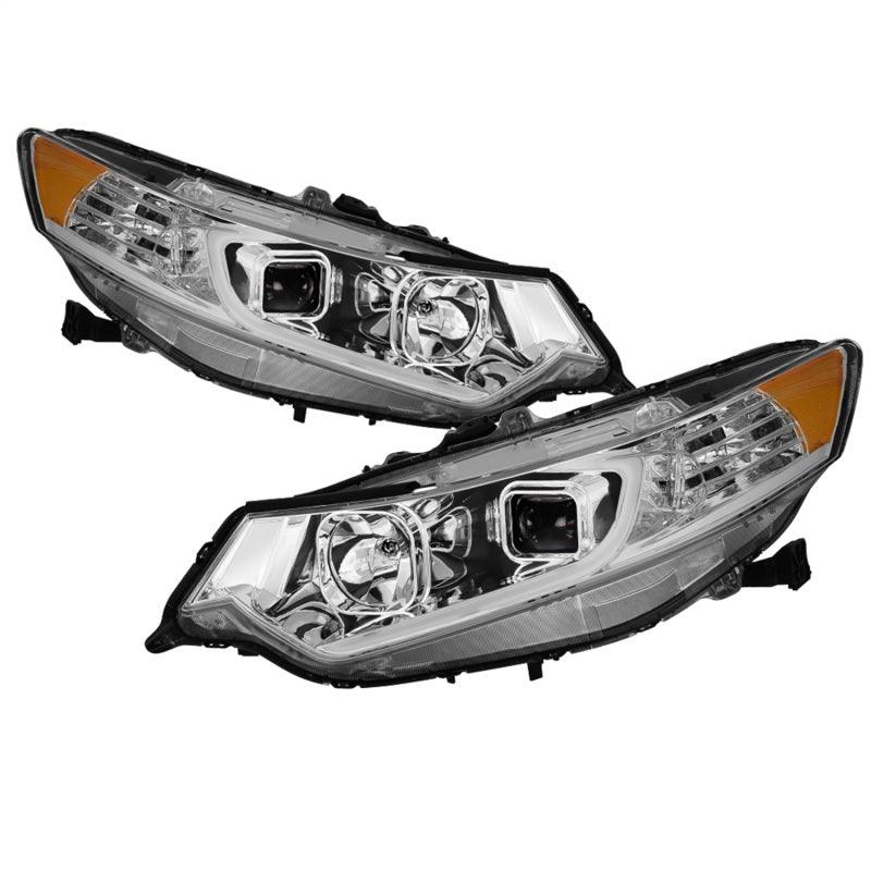 xTune 09-14 Acura TSX Projector Headlights - Light Bar DRL - Chrome (PRO-JH-ATSX09-LB-C) - Jerry's Rodz