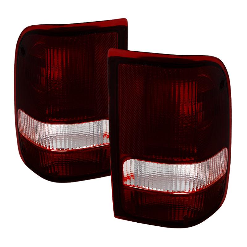 Xtune Ford Ranger 93-97 OE Style Tail Lights Red Smoked ALT-JH-FR93-OE-RSM - Jerry's Rodz